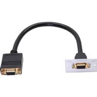 Kindermann 7444000501 kabeladapter VGA HD 15 zilver - adapter voor kabel (VGA HD 15, VGA HD 15, vrouwelijke stekker/bus, zilver) - thumbnail