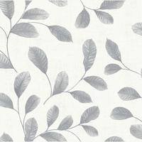Dutch Wallcoverings Behang Design Leaves White-Grey 12021 - thumbnail