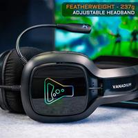 The G-Lab KORP VANADIUM Headset Hoofdband 3,5mm-connector Zwart - thumbnail