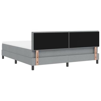 Boxspringbed met matras Lichtgrijs 180 x 200 cm Stof