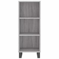 Dressoir 34,5x32,5x90 cm bewerkt hout grijs sonoma eikenkleurig - thumbnail
