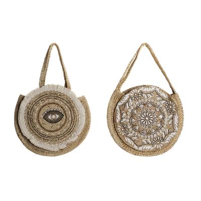 Handtas Dames DKD Home Decor Zwart Beige Natuurlijk 36 x 12 x 36 cm (2 Stuks) Handtas Dames DKD Home Decor Zwart Beige Natuurlijk 36 x 12 x 36 cm (2 Stuks)