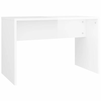 Kaptafelkruk 70x35x45 cm bewerkt hout hoogglans wit