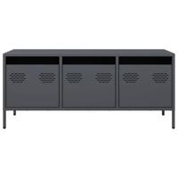 Tv-meubel 101,5x39x43,5 cm koudgewalst staal antracietkleurig - thumbnail