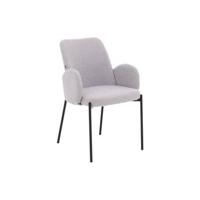 Goossens Eetkamerstoel Royce - Bouclé met armleuning - thumbnail