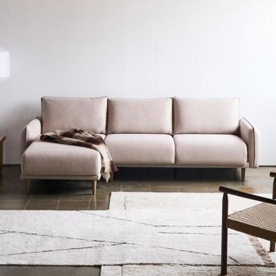 Kave Home 3-zits Loungebank 'Carlota' Links/Rechts, Structuurstof, kleur Beige Kave Home 3-zits Loungebank 'Carlota' Links/Rechts, Structuurstof, kleur Beige