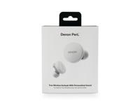 Denon PerL echte draadloze oordopjes, gepersonaliseerd geluidsprofiel, ruisonderdrukkende oordopjes, waterbestendige oortelefoons, met ingebouwde microfoons en lange levensduur van de batterij - wit - thumbnail