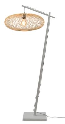 GOOD&MOJO Vloerlamp 'Cango' Bamboe, 176cm, kleur Wit/Naturel GOOD&MOJO Vloerlamp 'Cango' Bamboe, 176cm, kleur Wit/Naturel