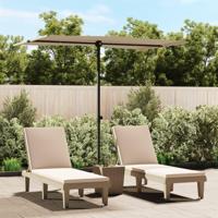 VidaXL Parasol met aluminium paal 2x1,5 m taupe - thumbnail