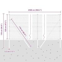 VidaXL Afrasteringspaal grijs 25 x 1,2 m (50 mm gaas) staal - thumbnail