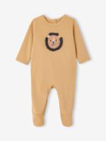 Pyjama babypakje jongen opening beige - thumbnail