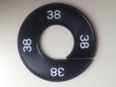 Maatring zwart/wit 38