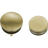 Wiesbaden Caral Badafvoer Rond met Overloop en Vulfunctie - Geborsteld Messing - thumbnail