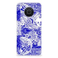 Silicone Back Case Nokia X10 | X20 Angel Skull Blauw - thumbnail
