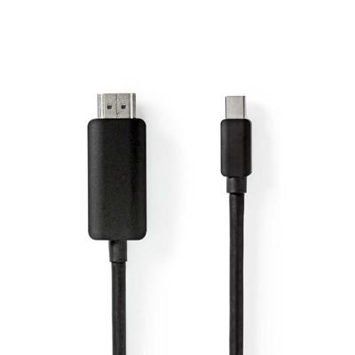Nedis Mini DisplayPort-Kabel | Mini-DisplayPort Male naar HDMI | 48 Gbps | 2 m | 1 stuks - CCGB37604BK20 CCGB37604BK20