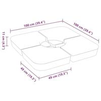 4-delige Set parasolvoeten voor kruisvoet parasol 100 kg PP - thumbnail