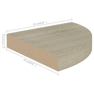 Hoekschap zwevend 25x25x3,8 cm MDF eikenkleurig