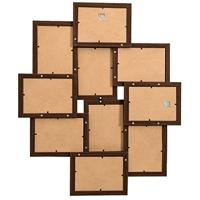 VidaXL Fotolijst voor 10x(13x18 cm) foto mdf donkerbruin - thumbnail