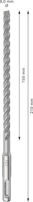 Bosch Accessoires 10 PRO SDS plus-5X hamerboor | 8x150x210 mm - 2608833900 Bosch Accessoires 10 PRO SDS plus-5X hamerboor | 8x150x210 mm - 2608833900