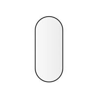 Spiegel BWS Reming Met Lijst Ovaal 30x70 cm Mat Zwart - thumbnail