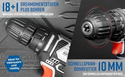 Brüder Mannesmann Accu boorschroefmachine 20V Li-ionen (Hobby) - 17680