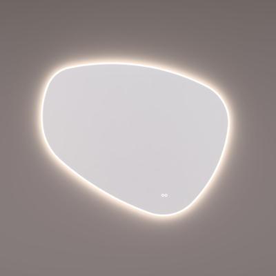 HIPP Design spiegel Organisch met Directe en Indirecte LED-Verlichting Rondom 100 B x 85 H x 3 cm met Spiegelverwarming. Kleurenwissel en Touch-Dimmer