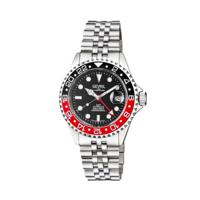 Gevril Men&apos;s Wall Street GMT Black Dial Ceramic BATMAN Stainless Steel Bracelet Watch 4954B Heren Horloge - thumbnail