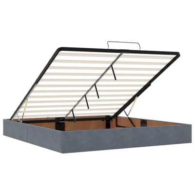 Ottoman bed met matrassen en LED's 160x200cm fluweel