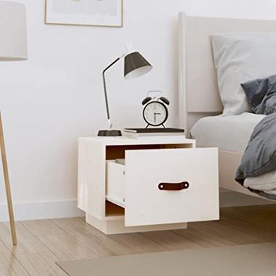 Nachtkastjes 2 st 40x34x35 cm massief grenenhout wit
