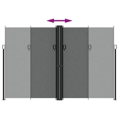 VidaXL Tuinscherm uittrekbaar 220x1200 cm antracietkleurig