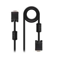 NanoCable 10.15.0110 SVGA-kabel met ferriet, voor monitor, projector en pc, HDB15/M-HDB15/M, zwart, 10 m - thumbnail