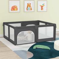 Babybox met 2 deuren oxford stof donkergrijs - thumbnail