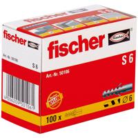 fischer pluggen - S6 - 6 x 30mm - 100 st - thumbnail