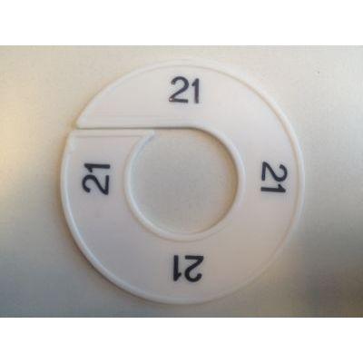 Maatring 9cm wit/zwart 21