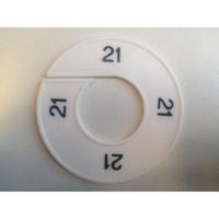 Maatring 9cm wit/zwart 21 - thumbnail