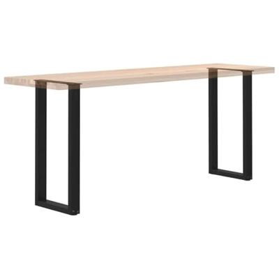Console tafelpoten 2 st U-vormig 28x(72-73) cm staal zwart
