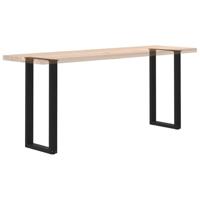 Console tafelpoten 2 st U-vormig 28x(72-73) cm staal zwart - thumbnail