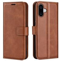 Casecentive Leren Wallet case met sluiting iPhone 16 bruin - thumbnail