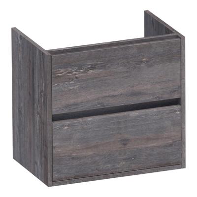 Brauer Adore - Onderkast Ondiep - 60 cm - met 2 Softclose Lades Greeploos en 1 Sifon Uitsparing - Driftwood
