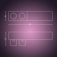 Philips Hue Centris opbouwspot - wit en gekleurd licht - 2-lichts - wit - rechthoekig - thumbnail