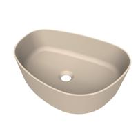 Arcqua Rocker waskom - opbouw - organisch rechts - 50x37cm - mat zand WAS554165 - thumbnail