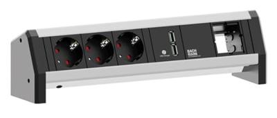 Bachmann 902.0253 Stekkerdoos zonder kabel Zwart, Aluminium Wieland stekker 1 stuk(s)