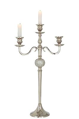 J-Line kandelaar 3 Armen Diamant - aluminium - zilver J-Line kandelaar 3 Armen Diamant - aluminium - zilver