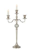 J-Line kandelaar 3 Armen Diamant - aluminium - zilver - thumbnail