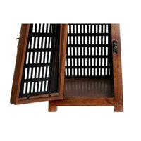 Kaarshouder DKD Home Decor Zwart Natuurlijk Metaal Mangohout 15 x 15 x 26 cm - thumbnail