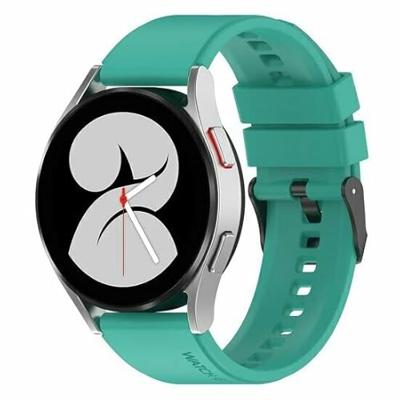By Qubix - Compatible met Garmin Forerunner 55/245 / 645 - Siliconen gesp bandje - Turquoise - Compatible Garmin bandje - Bandbreedte: 20mm