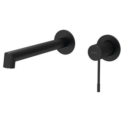 Wastafel Mengkraan 2-gats Hangend Hoog Sapho Solaris Mat Zwart