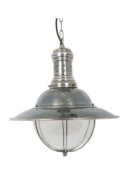 Messing Hanglamp Corsair Antiek Zilver