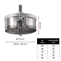kwb 498477 Gatenzaagset 5-delig 60 mm, 68 mm, 74 mm, 81 mm, 95 mm 1 stuk(s) - thumbnail