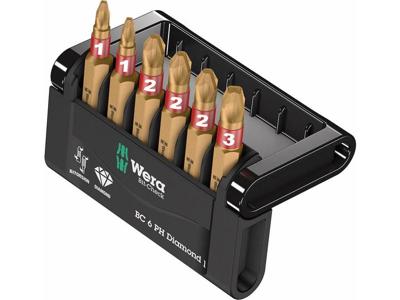 Wera Bit-Check 6 PH Diamond 1 05057404001 Bitset 6-delig Kruiskop Phillips Bitset Wera Bit-Check 6 PH Diamond 1 05057404001 Bitset 6-delig Kruiskop Phillips Bitset